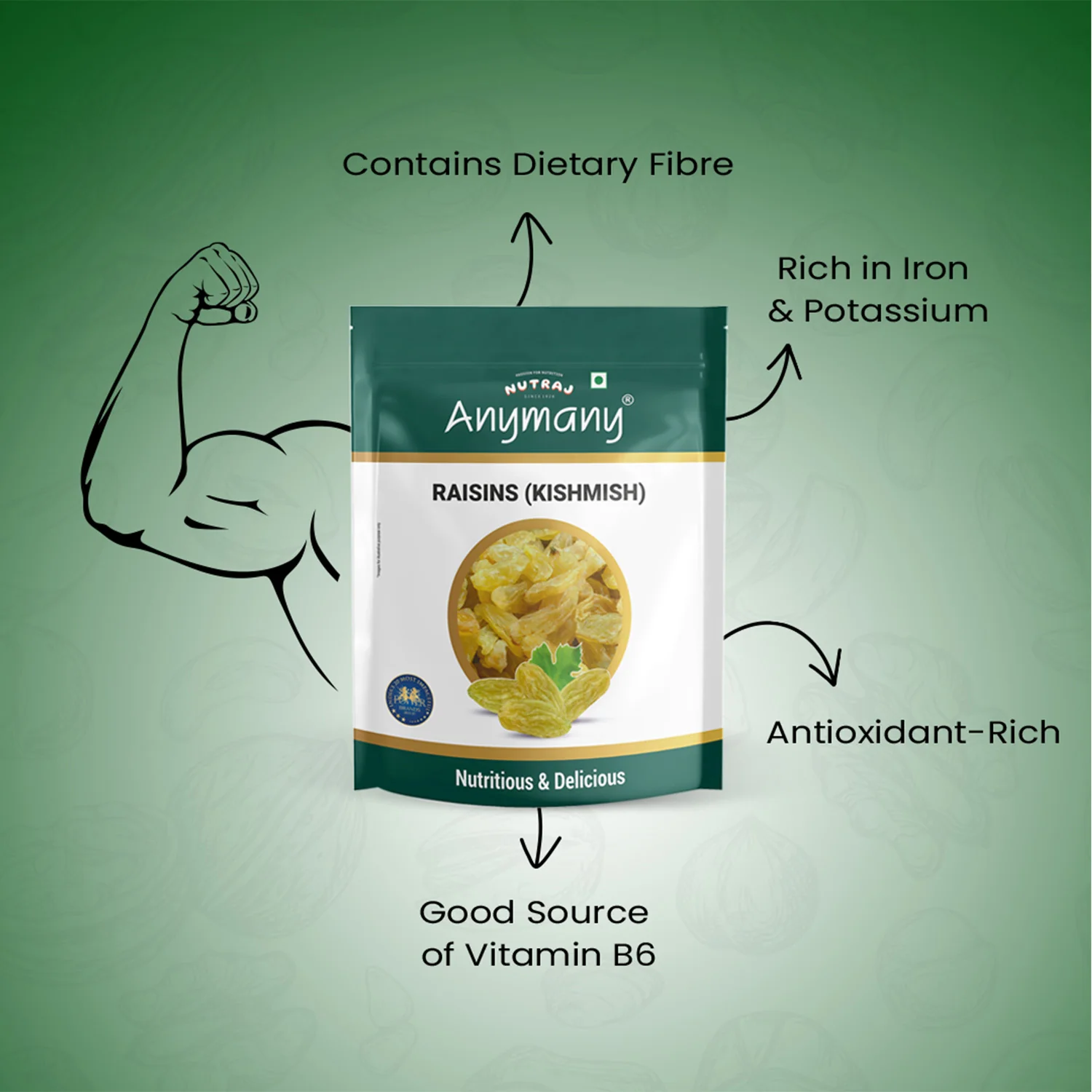 Nutraj Raisins 500g - Image 5