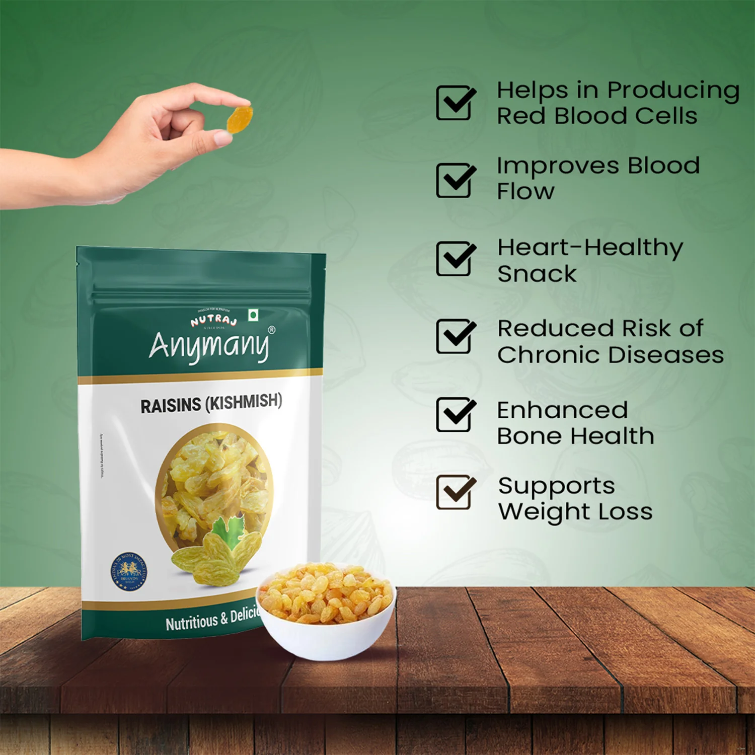 Nutraj Raisins 500g - Image 6