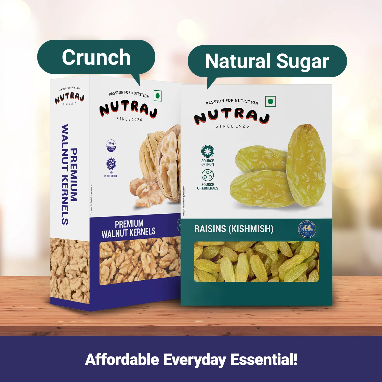 Nutraj Dry Fruits Combo 400g – Raisins and Walnut Kernels 200g Each - Image 2