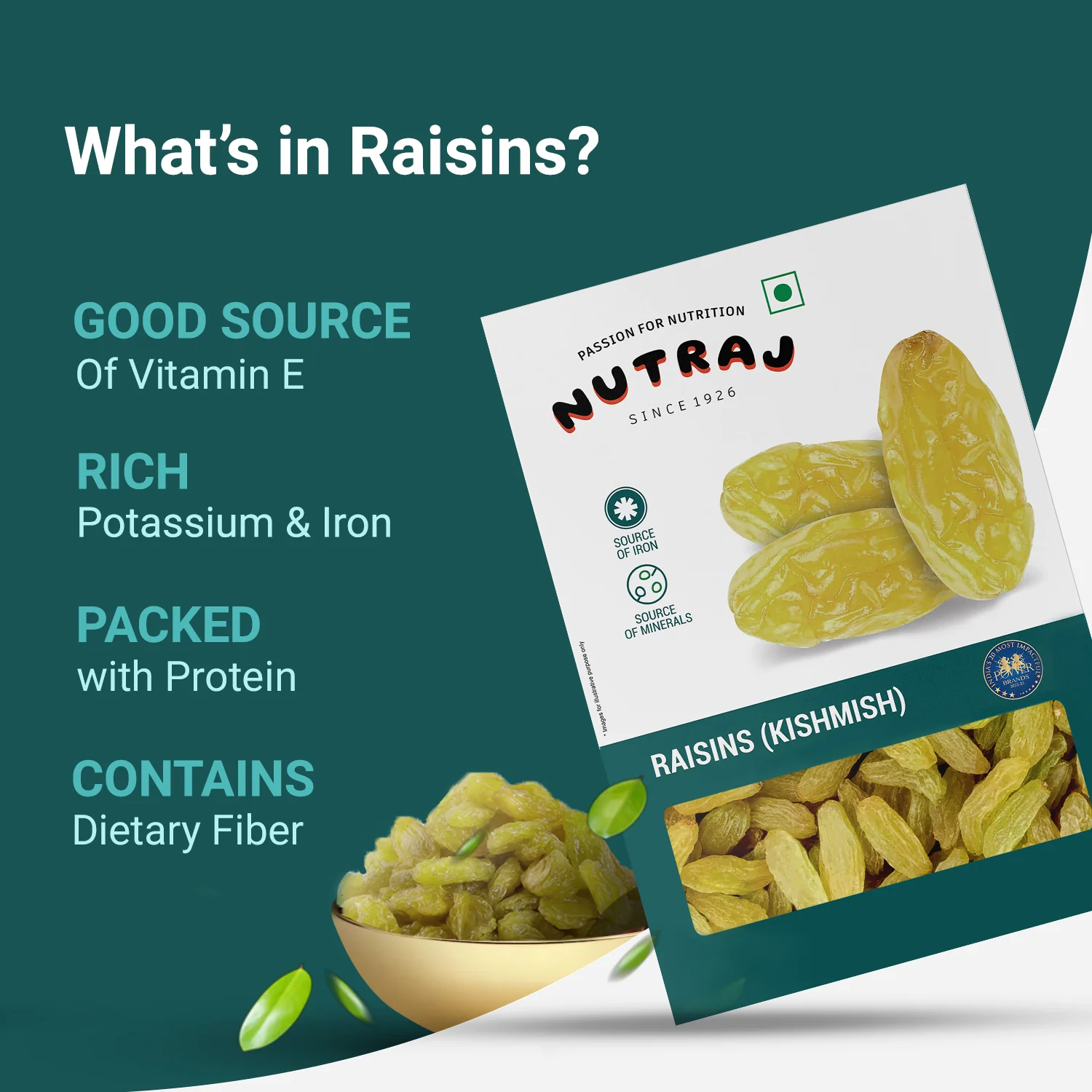 Nutraj Dry Fruits Combo 400g – Raisins and Walnut Kernels 200g Each - Image 3
