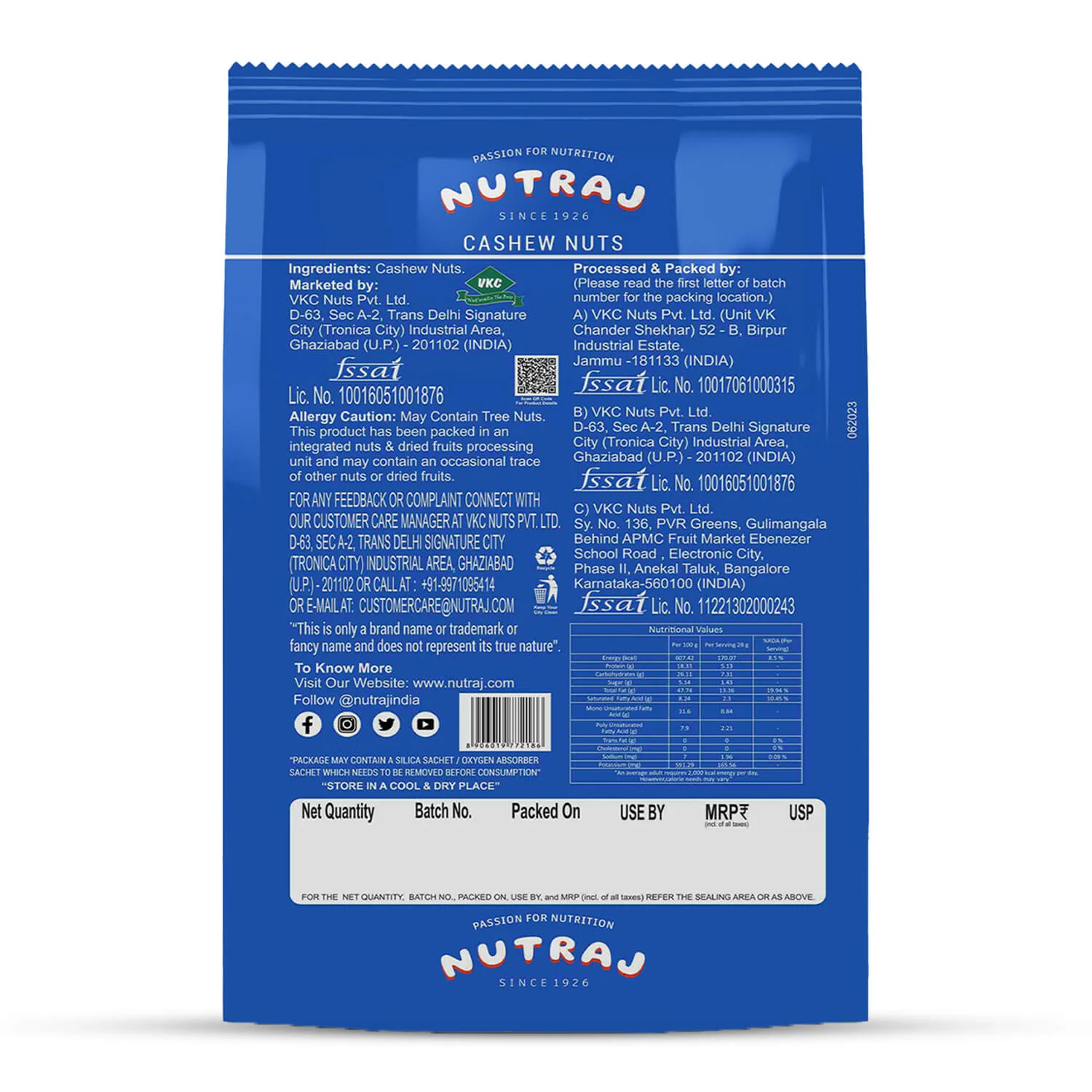 Nutraj Bliss Trio Combo 1.5kg (500g Almonds, 500g Cashews & 500g Arabian Dates) - Image 5