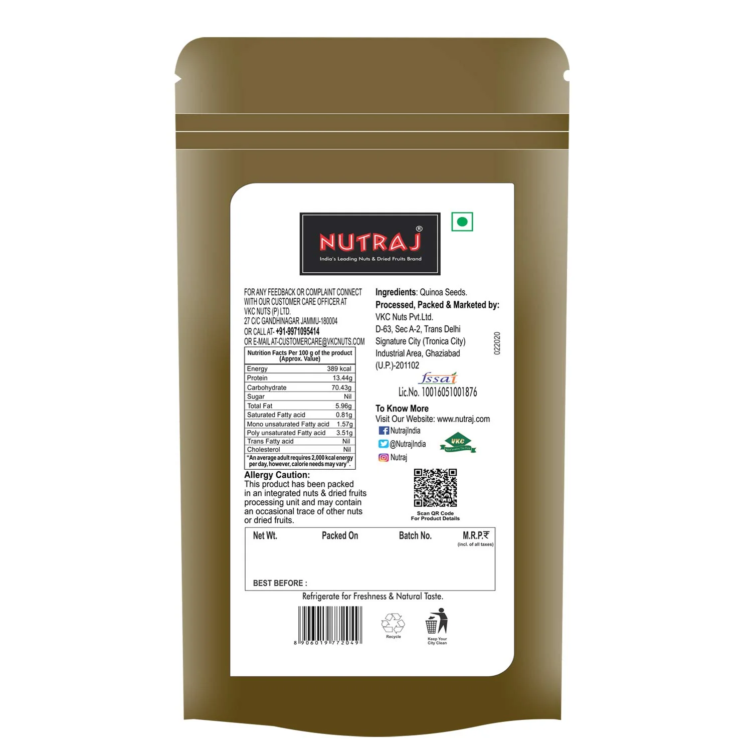 Nutraj Seeds 1kg Combo Pack - Chia Seeds, Sunflower Seeds, Flax Seeds, Pumpkin Seeds, Quinoa Seeds (Each 200g) - Image 13