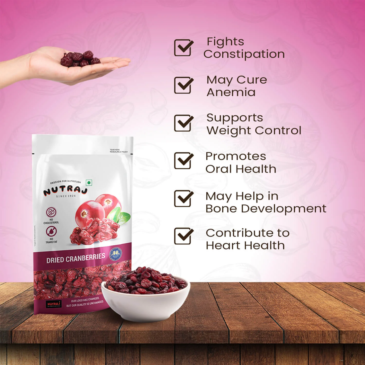 Nutraj Sliced Dried Cranberries 180 GM - Image 7