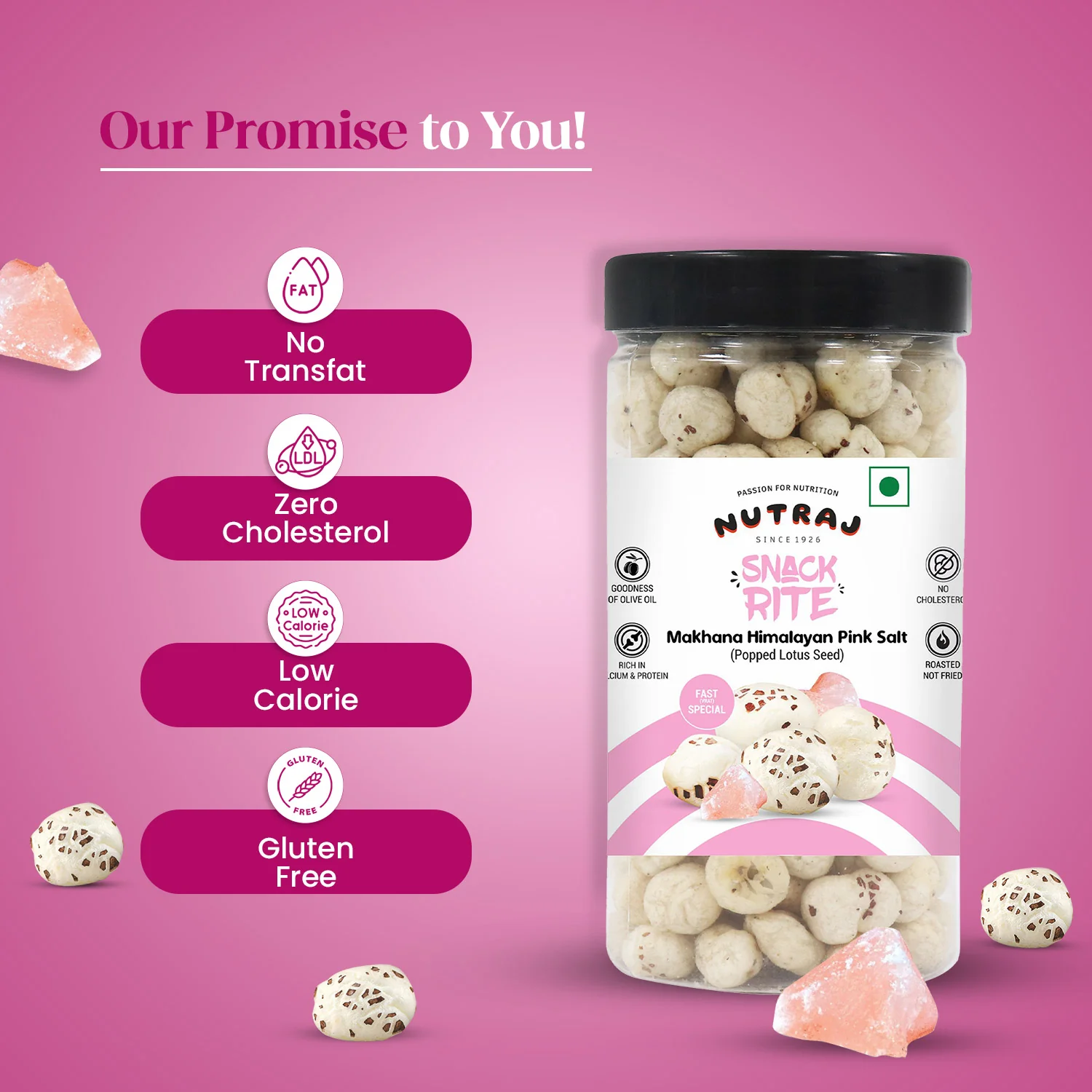 Nutraj Snackrite Makhana Himalayan Pink 70g - Image 4