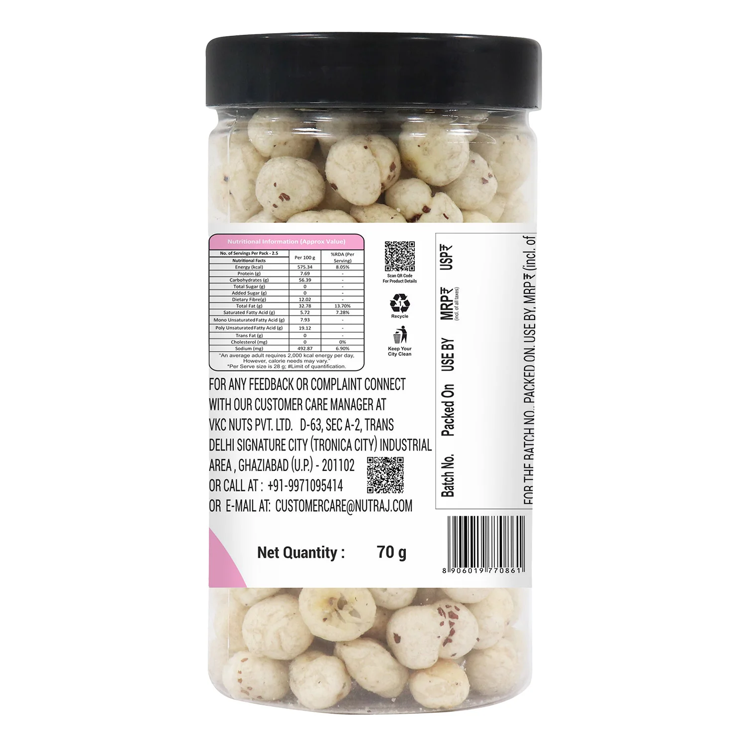 Nutraj Snackrite Makhana Himalayan Pink 70g - Image 8