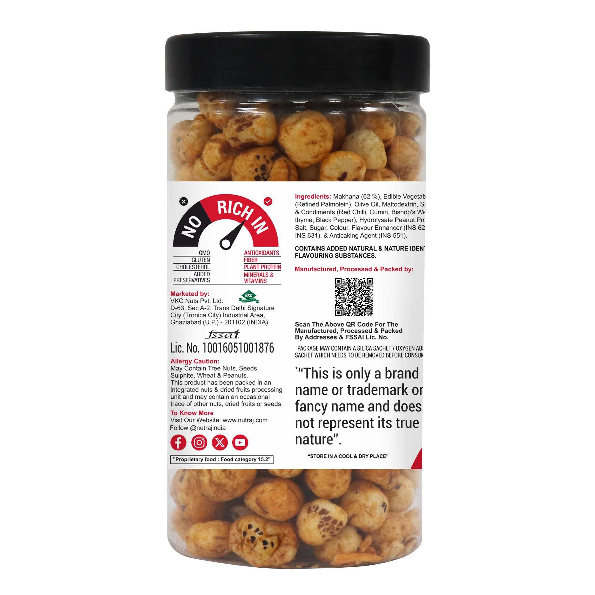 Nutraj Snackrite Makhana Peri Peri 70g - Image 7