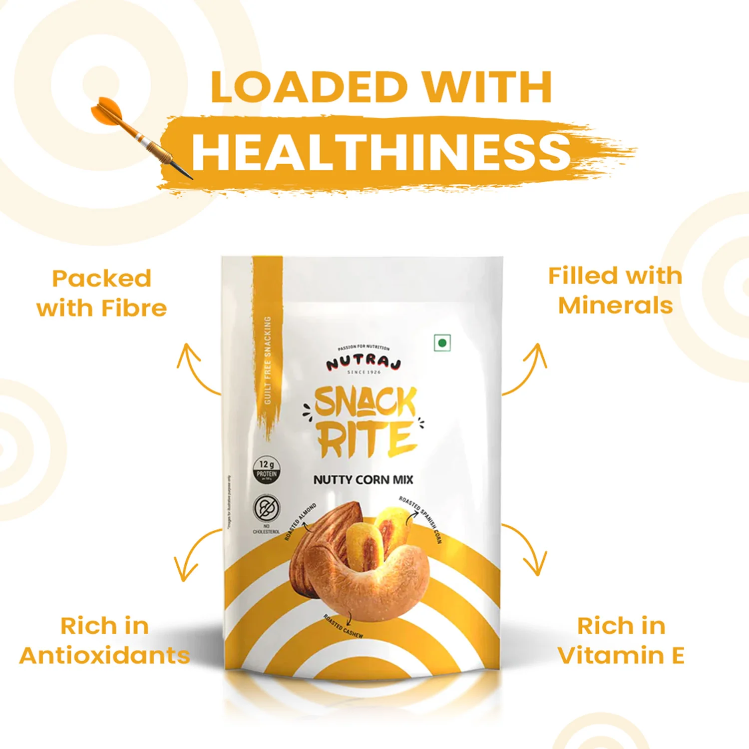 Nutraj Snackrite Nutty Corn Mix 150gm - Image 4
