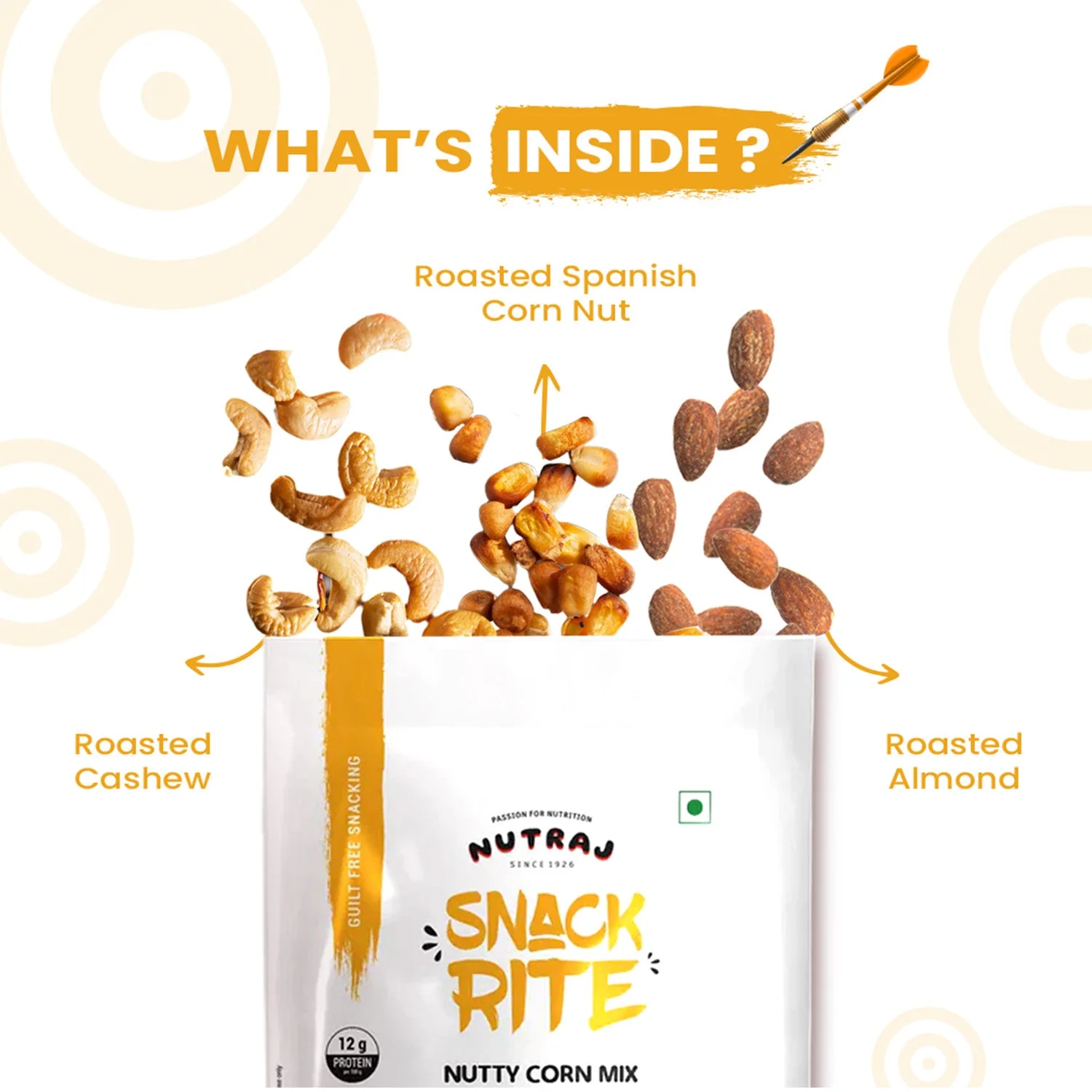 Nutraj Snackrite Nutty Corn Mix 150gm - Image 5