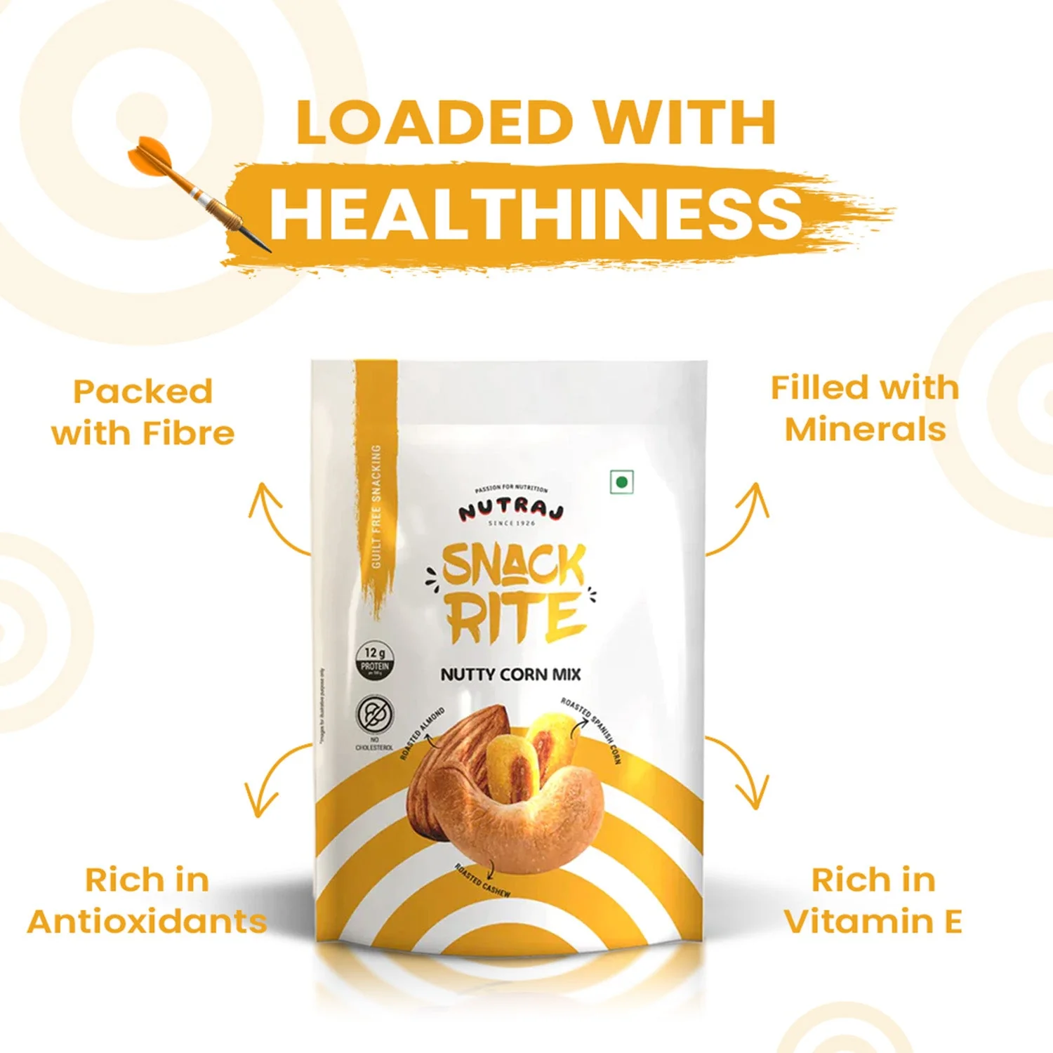 Nutraj Snackrite Nutty Corn Mix 150gm - Image 6