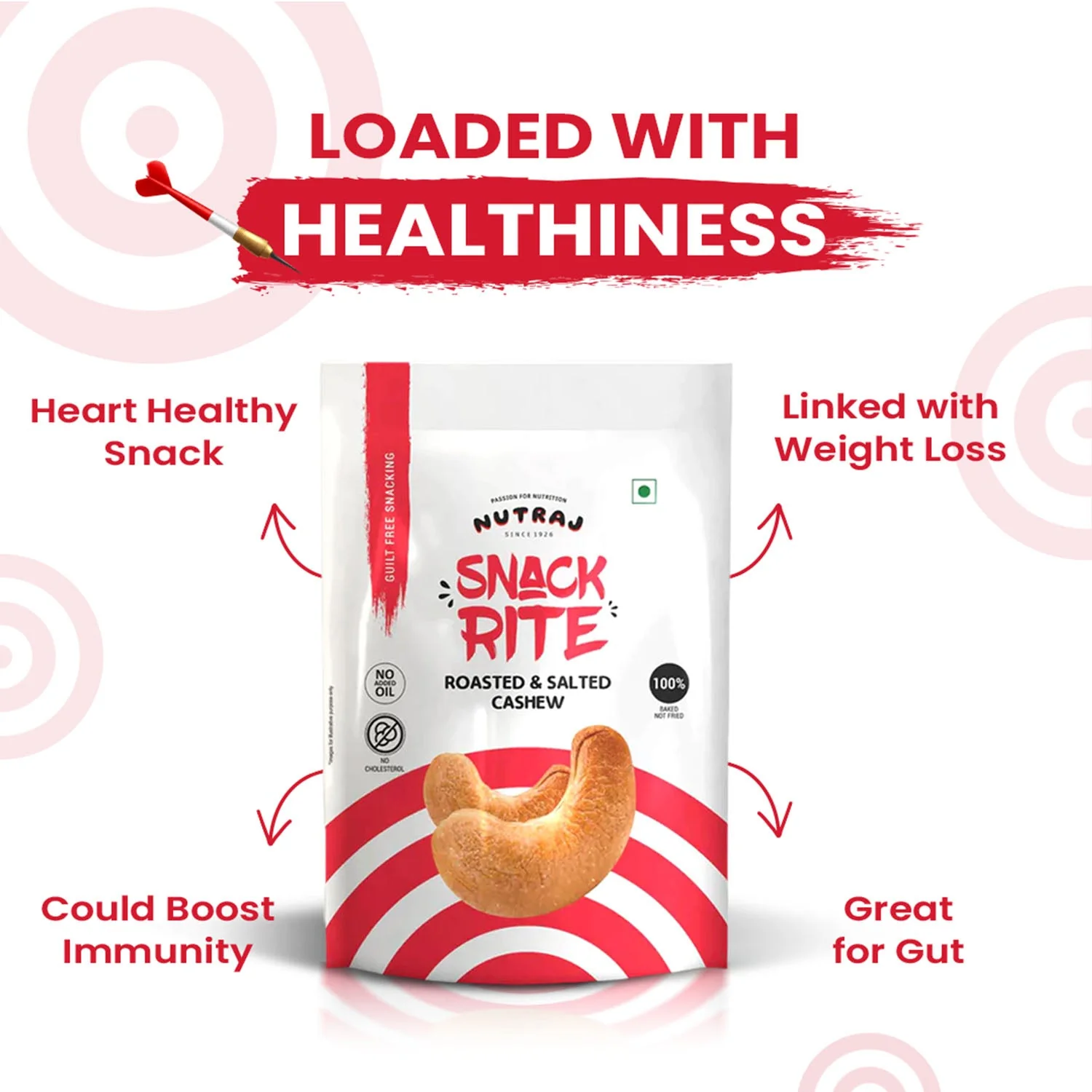 Nutraj Snackrite Roasted & Salted Cashew nuts 150g - Image 6