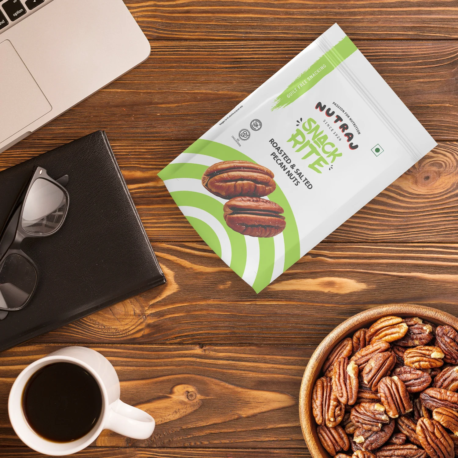Nutraj Snackrite Roasted & Salted Pecan Nuts 100g - Image 5