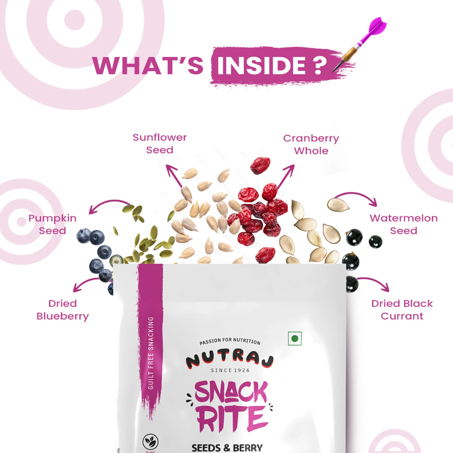 Nutraj Snackrite Seeds & Berry Mix 150gm - Image 6