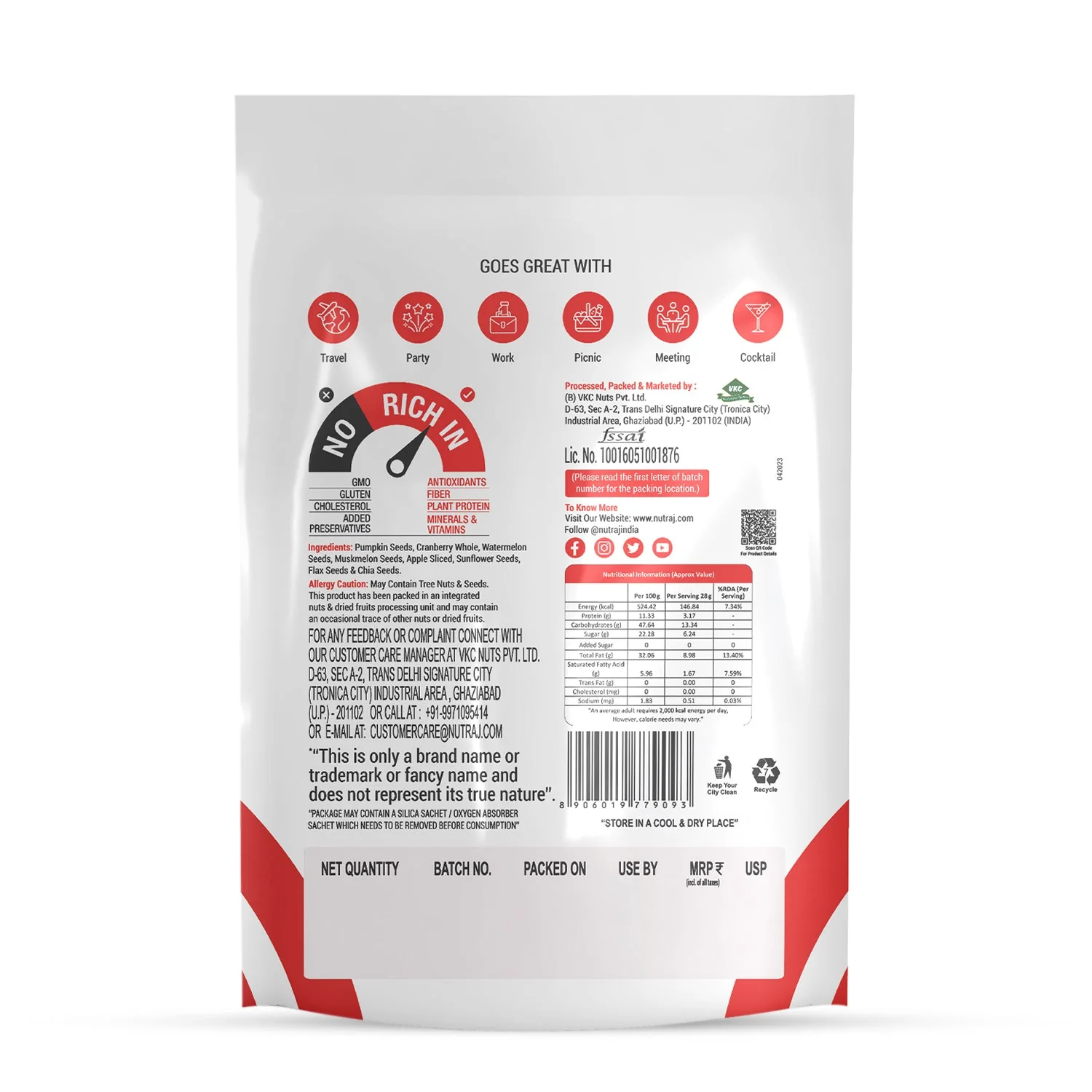 Nutraj Snackrite Seeds With Tangy Twist Mix 300gm - Image 3