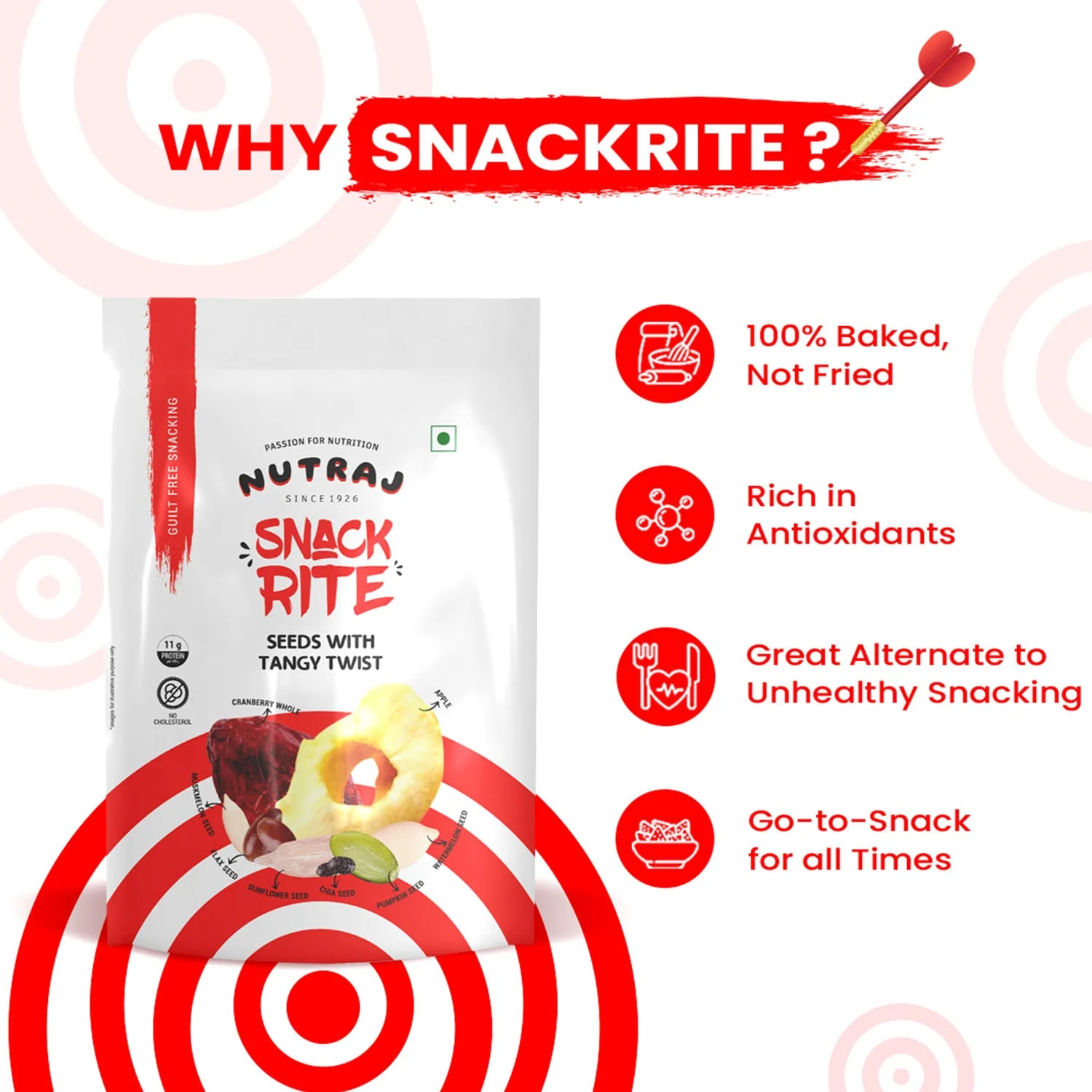 Nutraj Snackrite Seeds With Tangy Twist Mix 300gm - Image 4