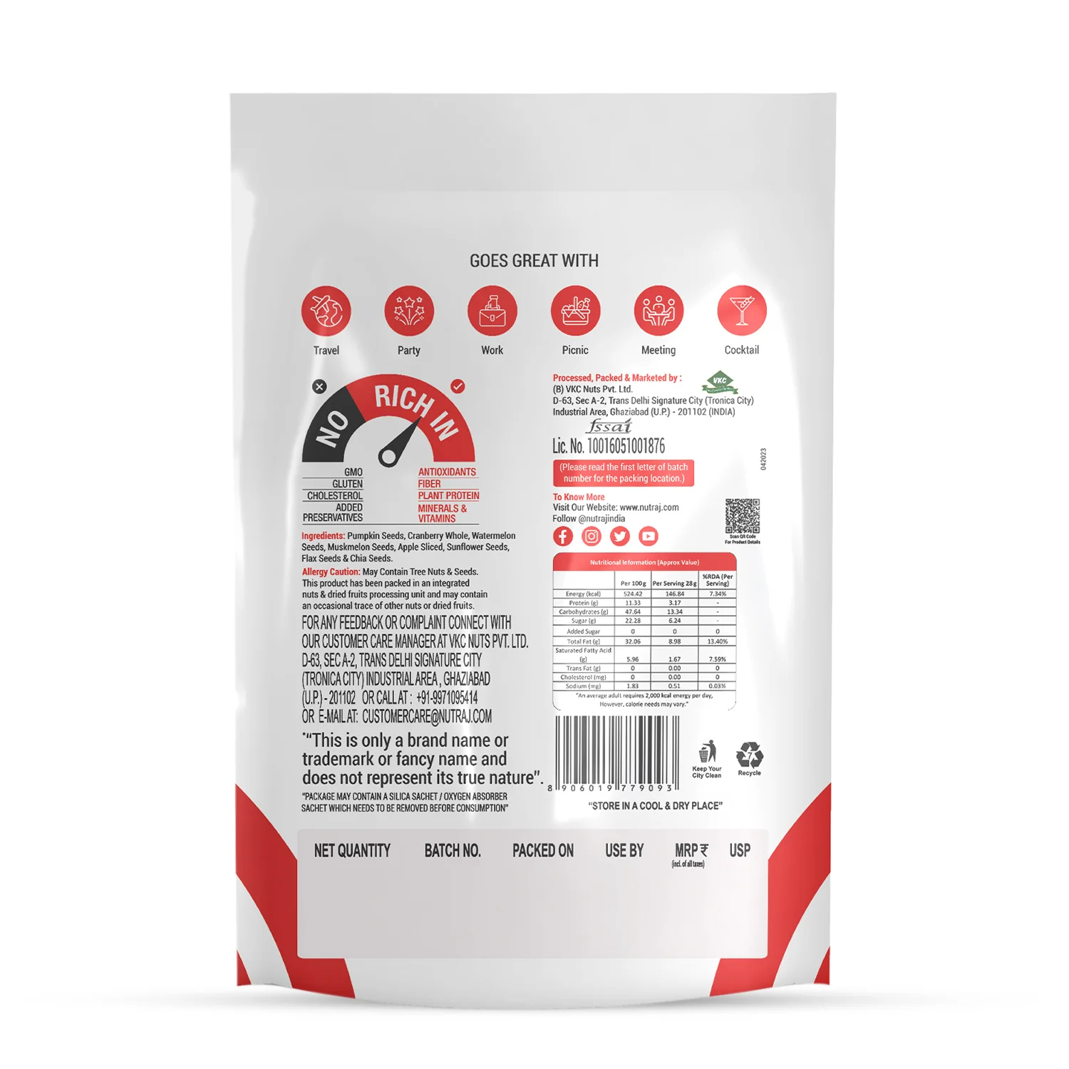 Nutraj Snackrite Seeds With Tangy Twist Mix 150gm - Image 4