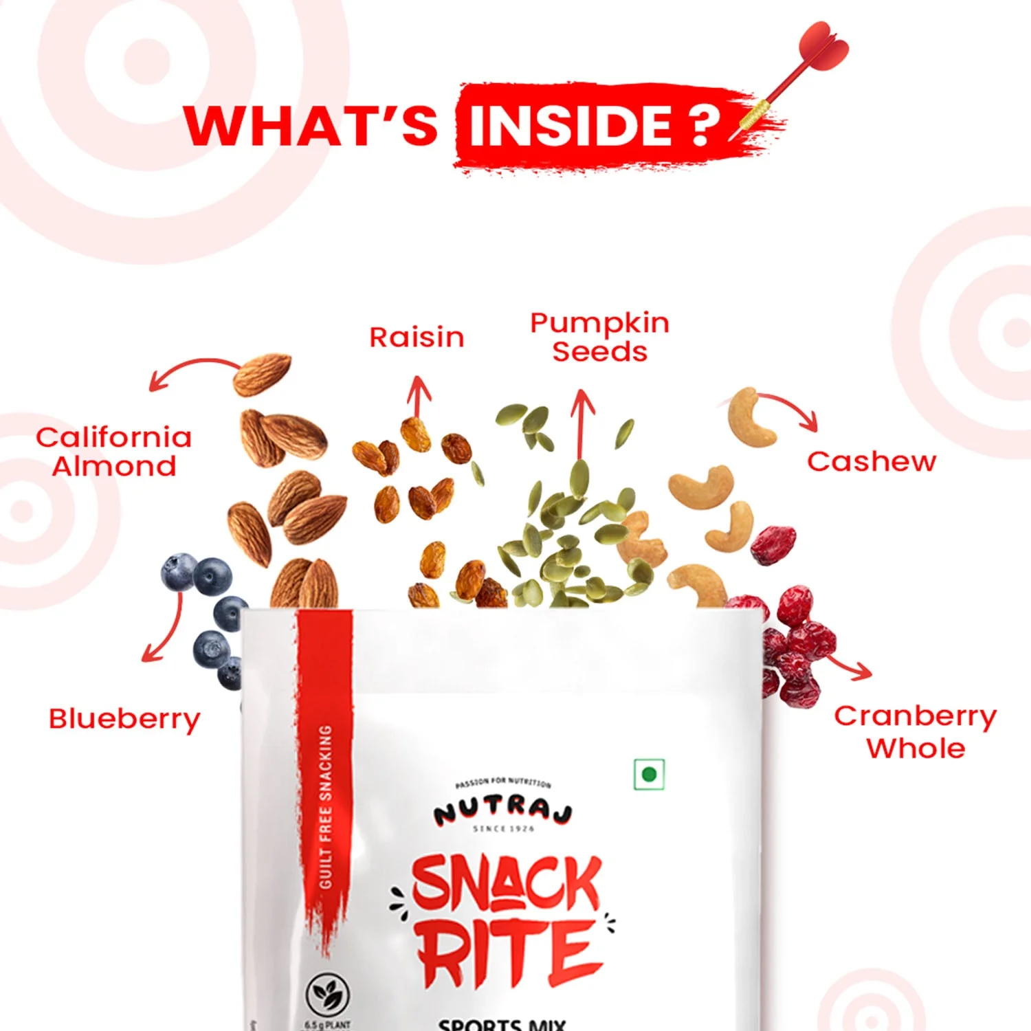 Nutraj Snackrite Sports Mix 150gm - Image 5