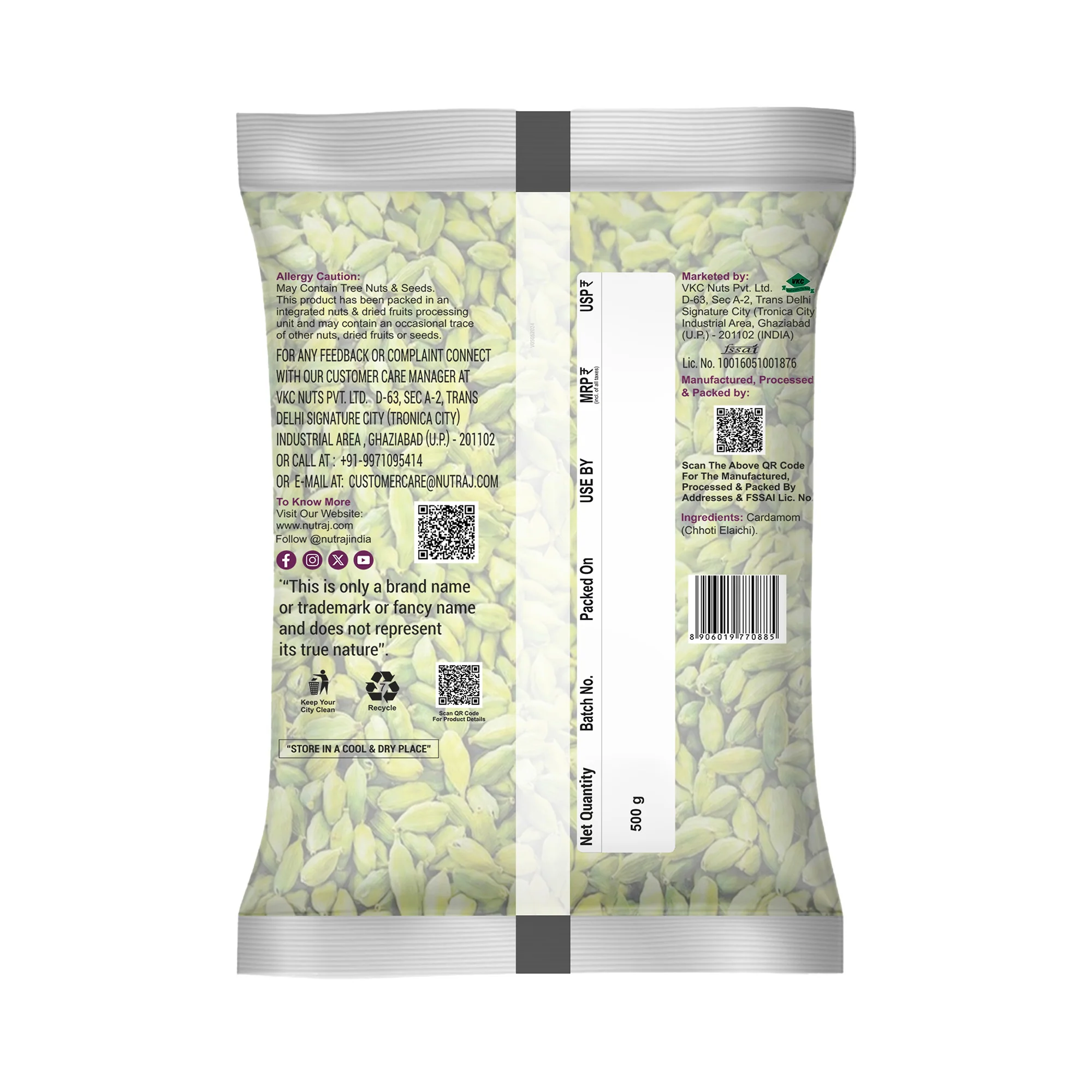 Nutraj Whole Cardamom 500g - Image 3