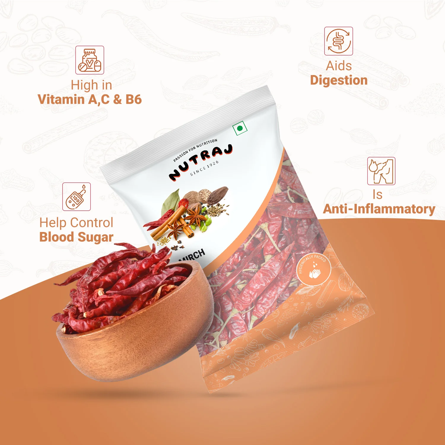 Nutraj Whole Red Chilli (Sabut Lal Mirch) 200g - Image 4