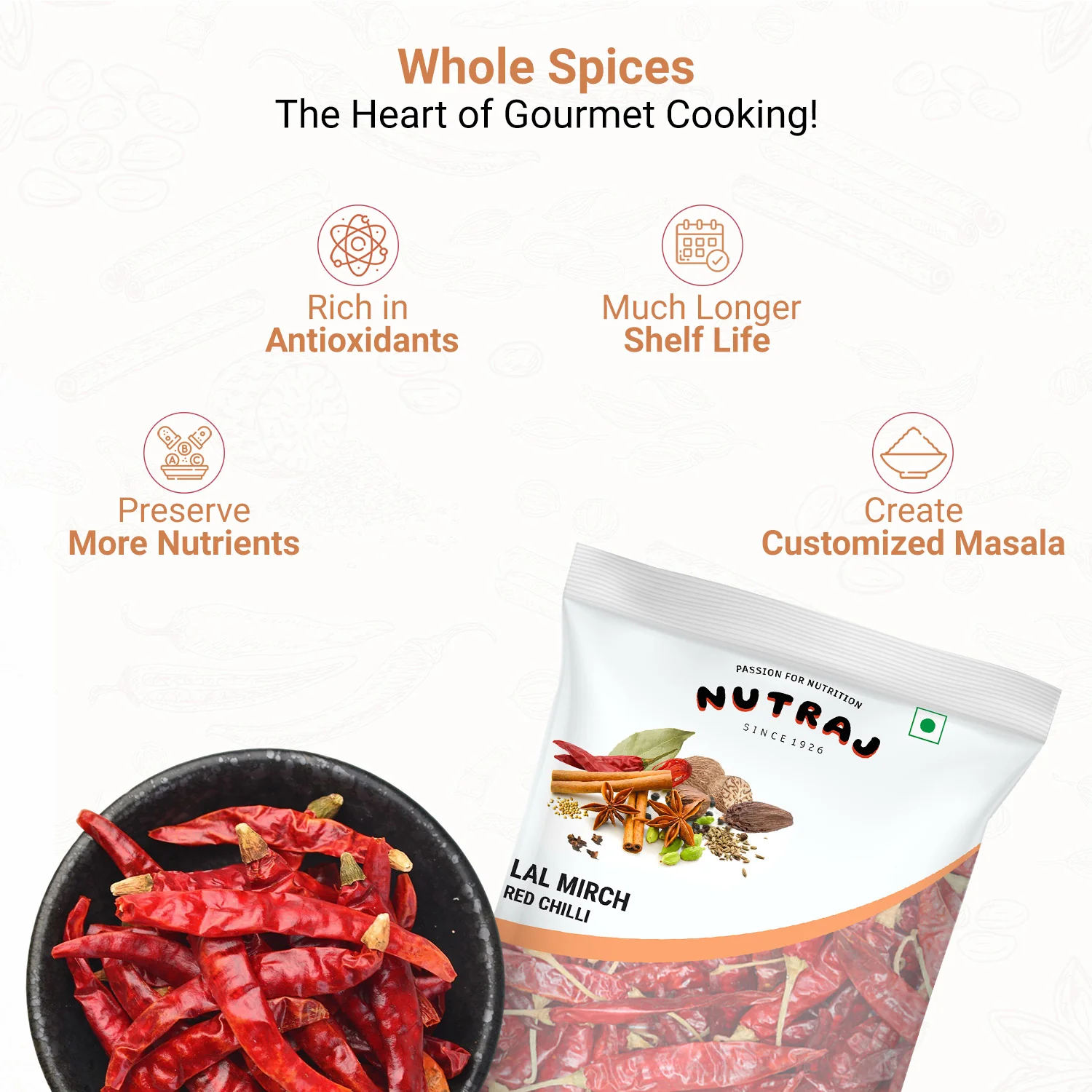 Nutraj Whole Red Chilli (Sabut Lal Mirch) 200g - Image 5