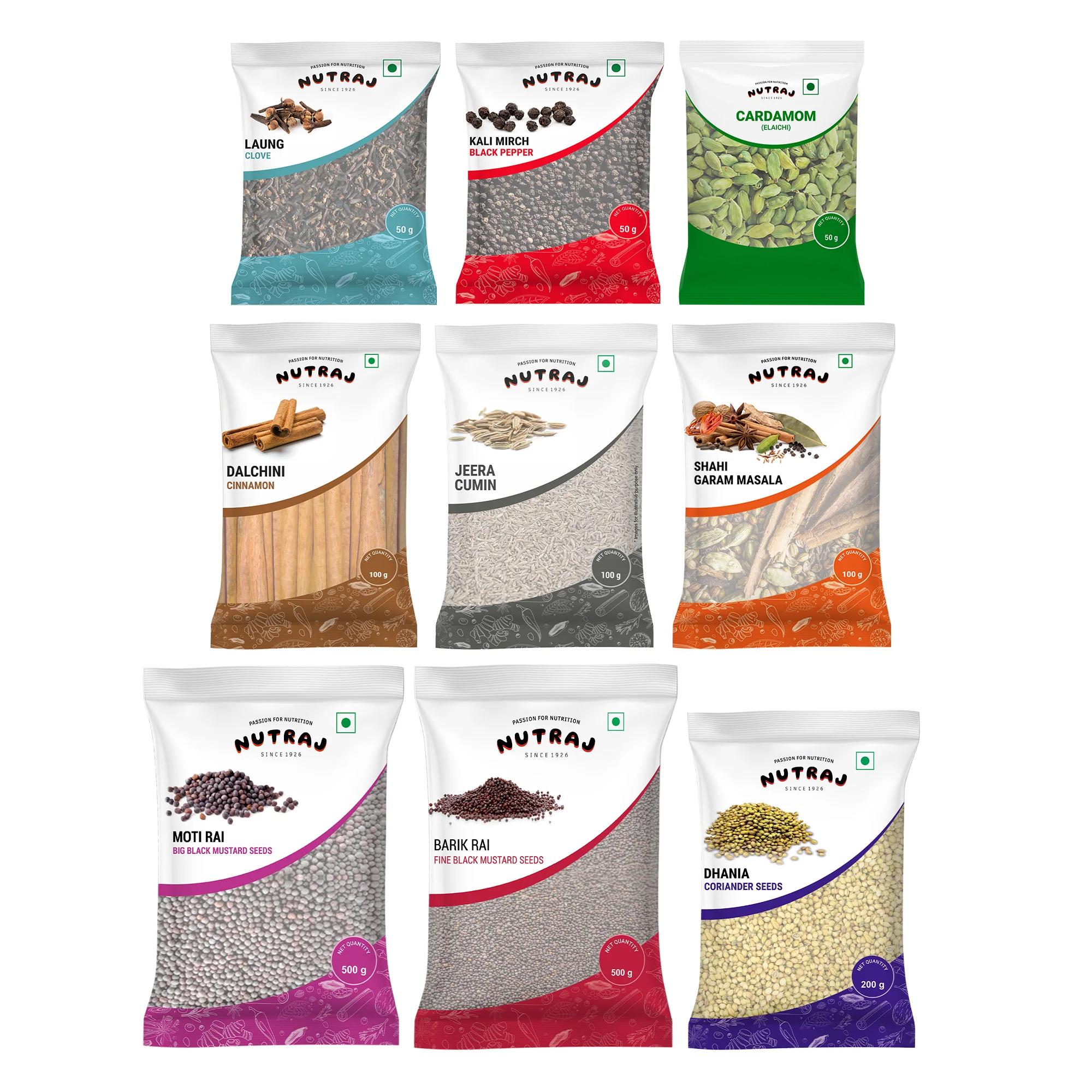 Nutraj Whole Spices Combo 1650g