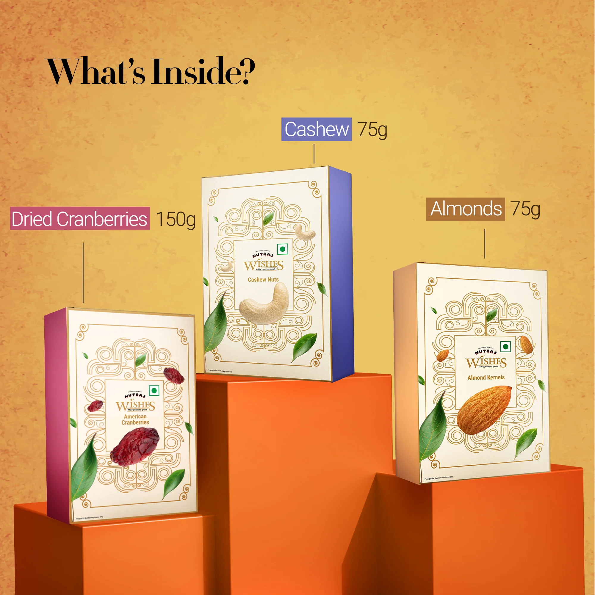 Nutraj Wishes Birds of Bliss Diwali Gift Box 300g | GB-154 - Image 2