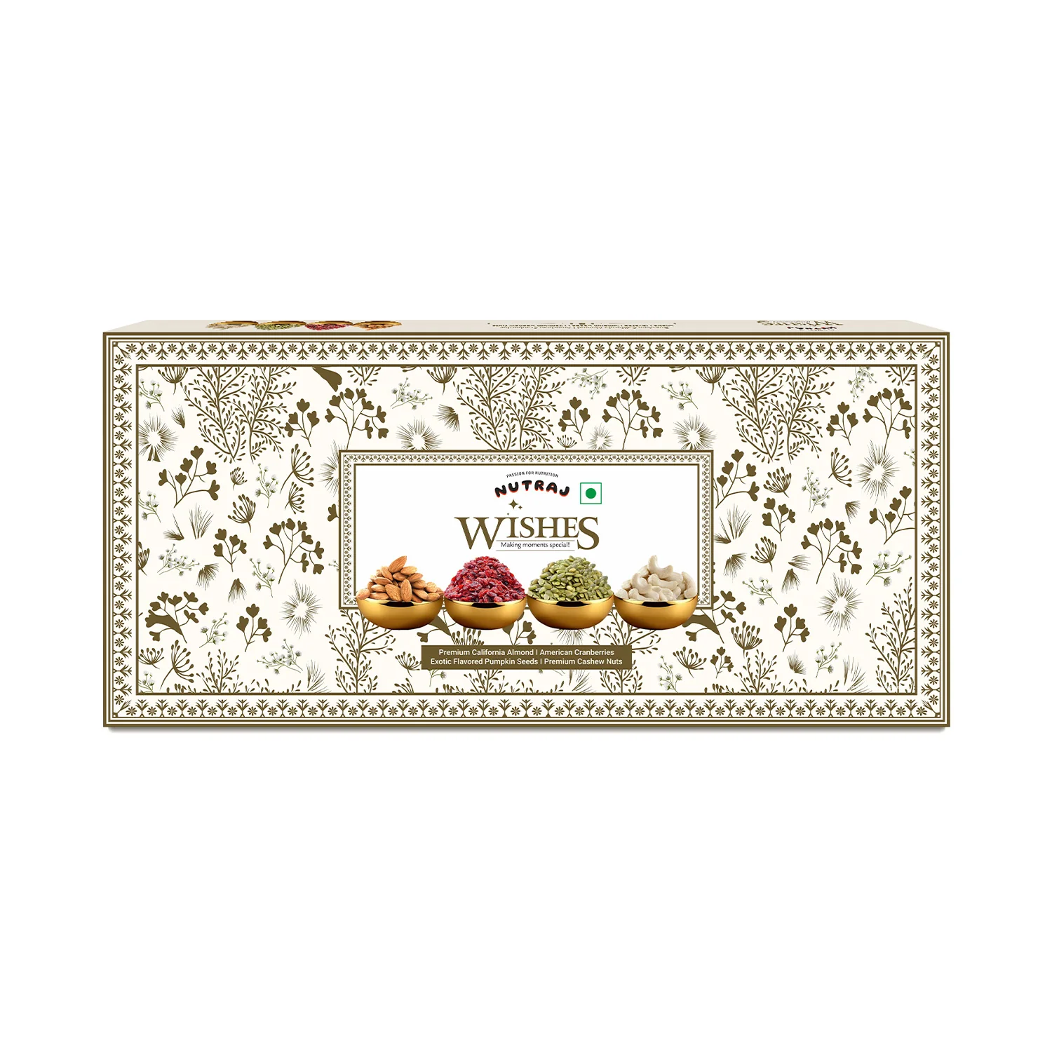 Nutraj Wishes Blooming Gold 400gm Diwali Gift Hamper | GB - 153 - Image 2