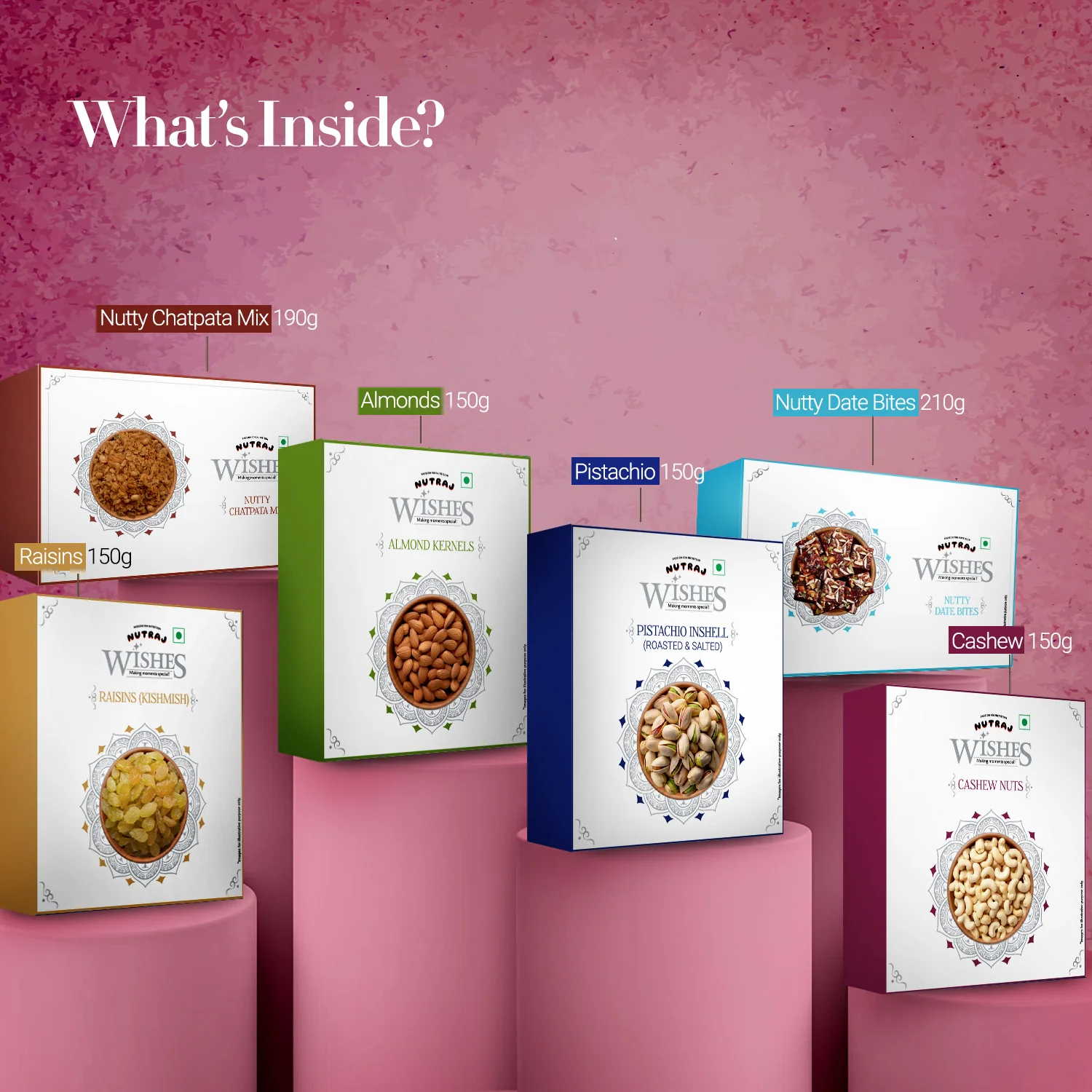 Nutraj Wishes Double Delight 1 Kg Diwali Gift Box | GB-88 - Image 4