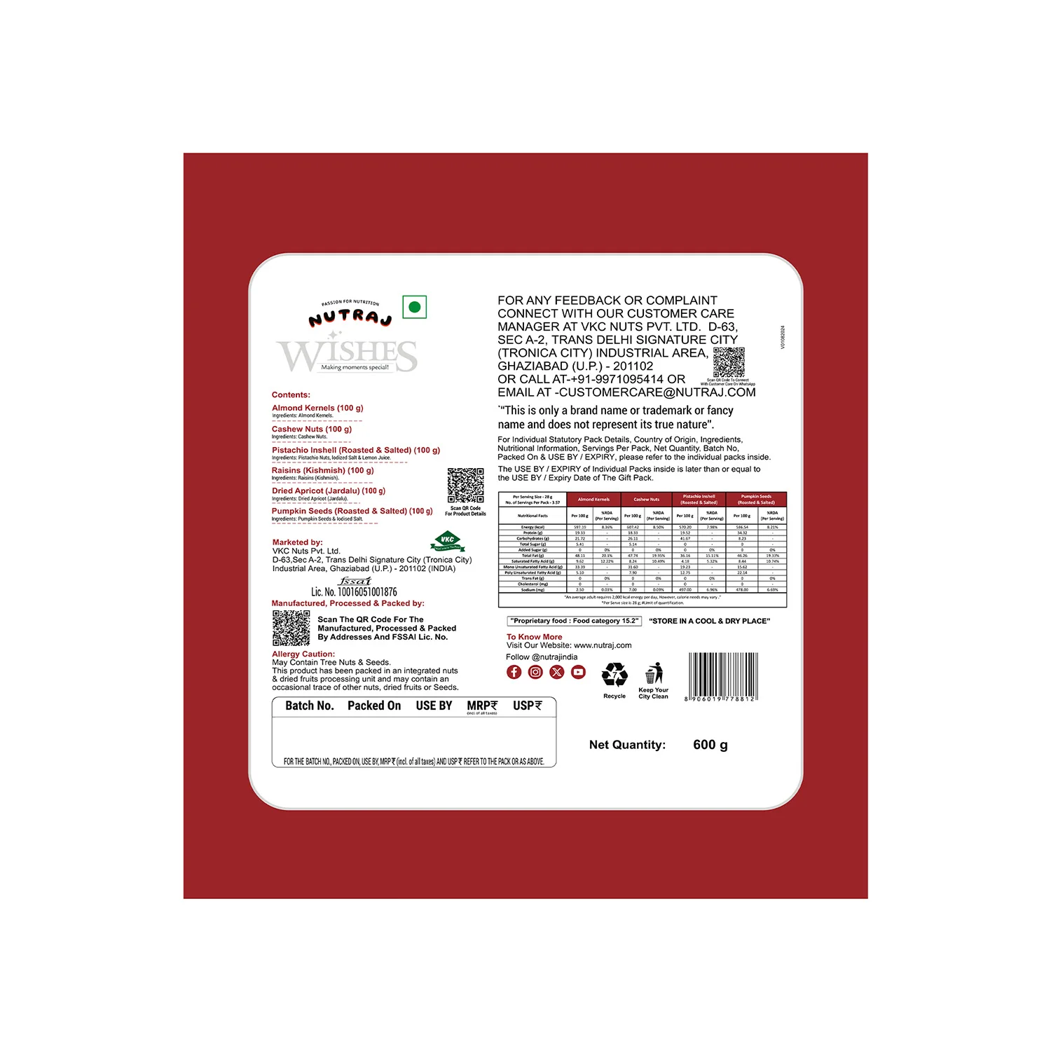 Nutraj Wishes Nutty Groove Diwali Gift Box 600g | GB-82 - Image 5