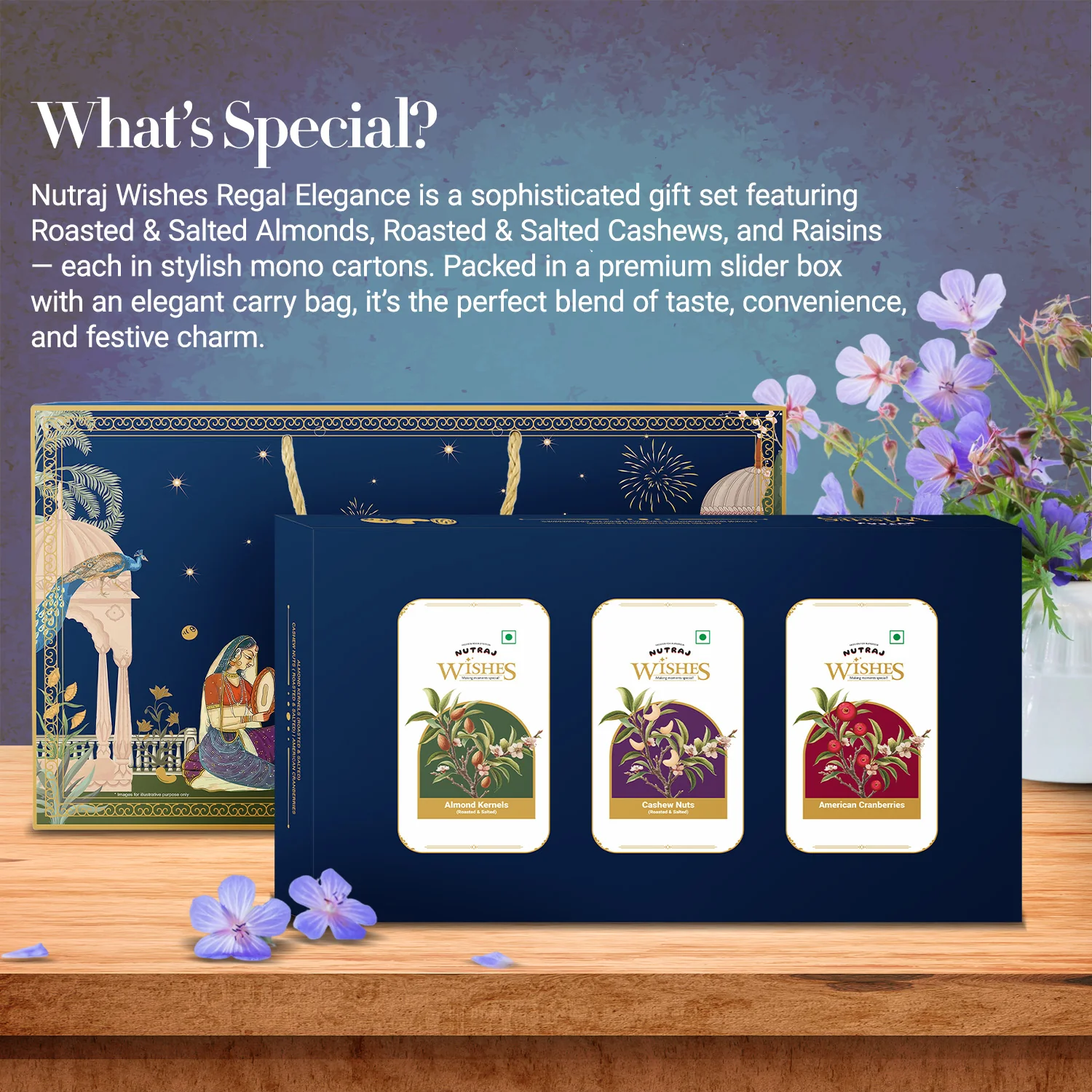 Nutraj Wishes Regal Elegance Diwali Gift Box 600g | GB-157 - Image 5