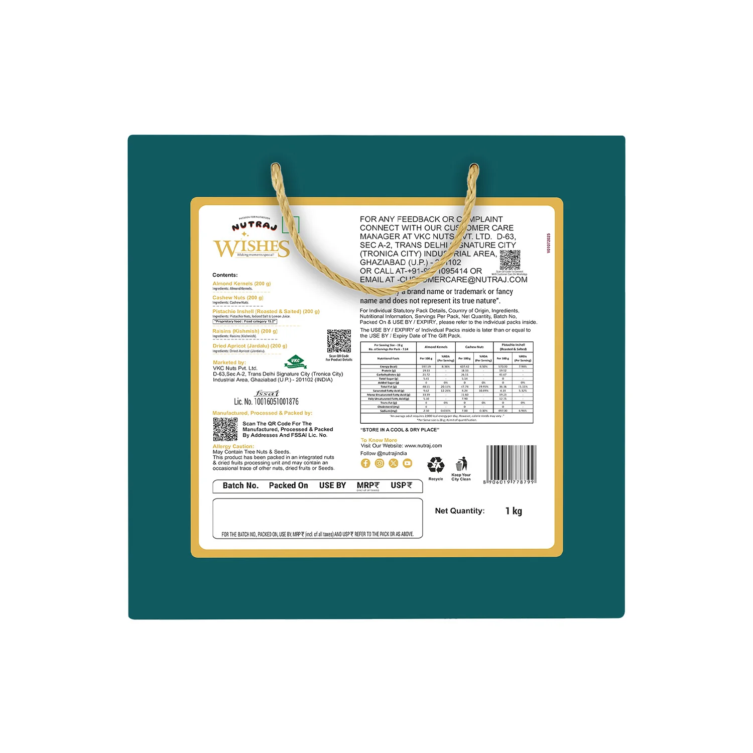 Nutraj Wishes Regal Tradition 1 Kg Diwali Gift Box | GB-158 - Image 7