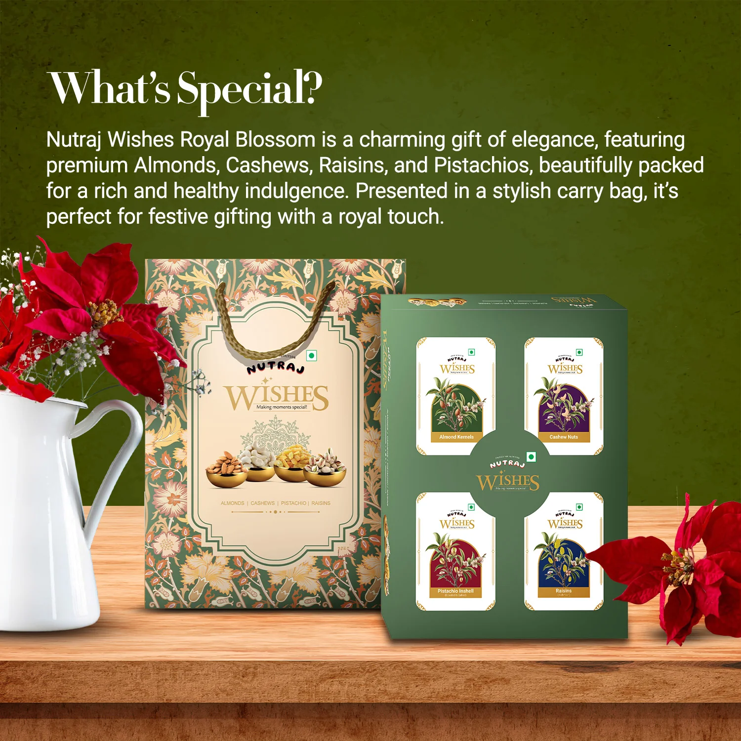 Nutraj Wishes Royal Blossom 600g Diwali Gift Hamper | GB-59 - Image 3
