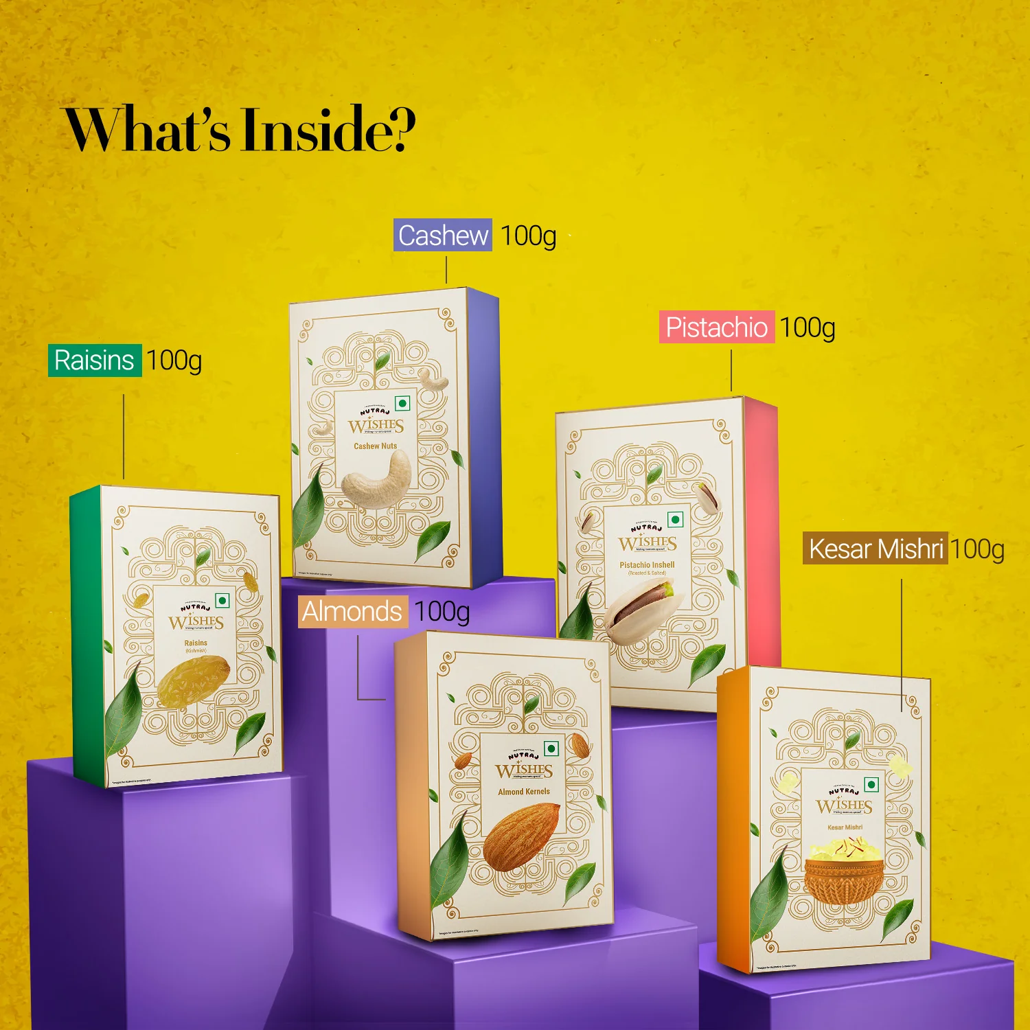 Nutraj Wishes Scared Lotus Bliss Diwali Gift Box 500g GB-156 - Image 2