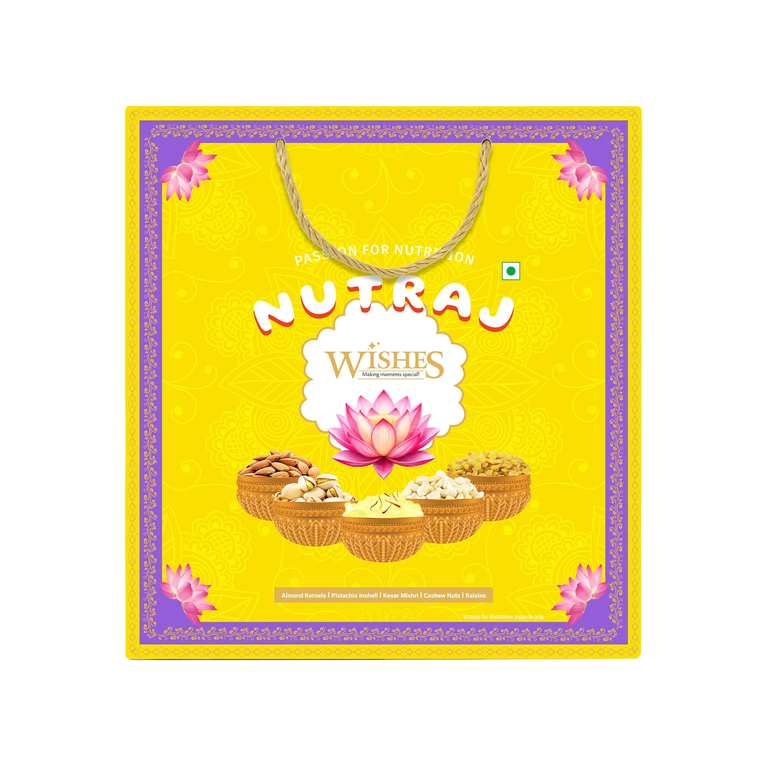 Nutraj Wishes Scared Lotus Bliss Diwali Gift Box 500g GB-156 - Image 4