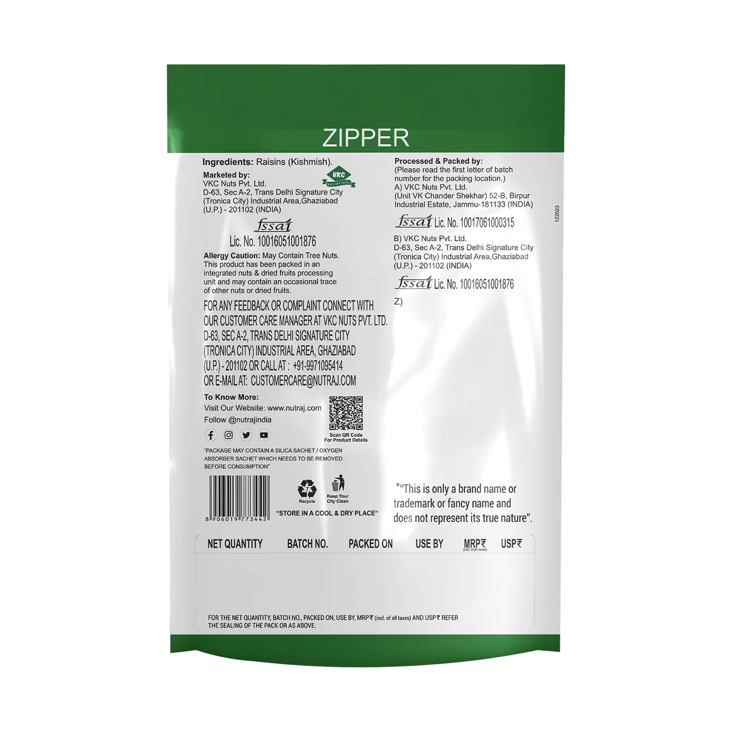 Nutraj Round Raisins 200gm (kishmish/kismis) - Image 3