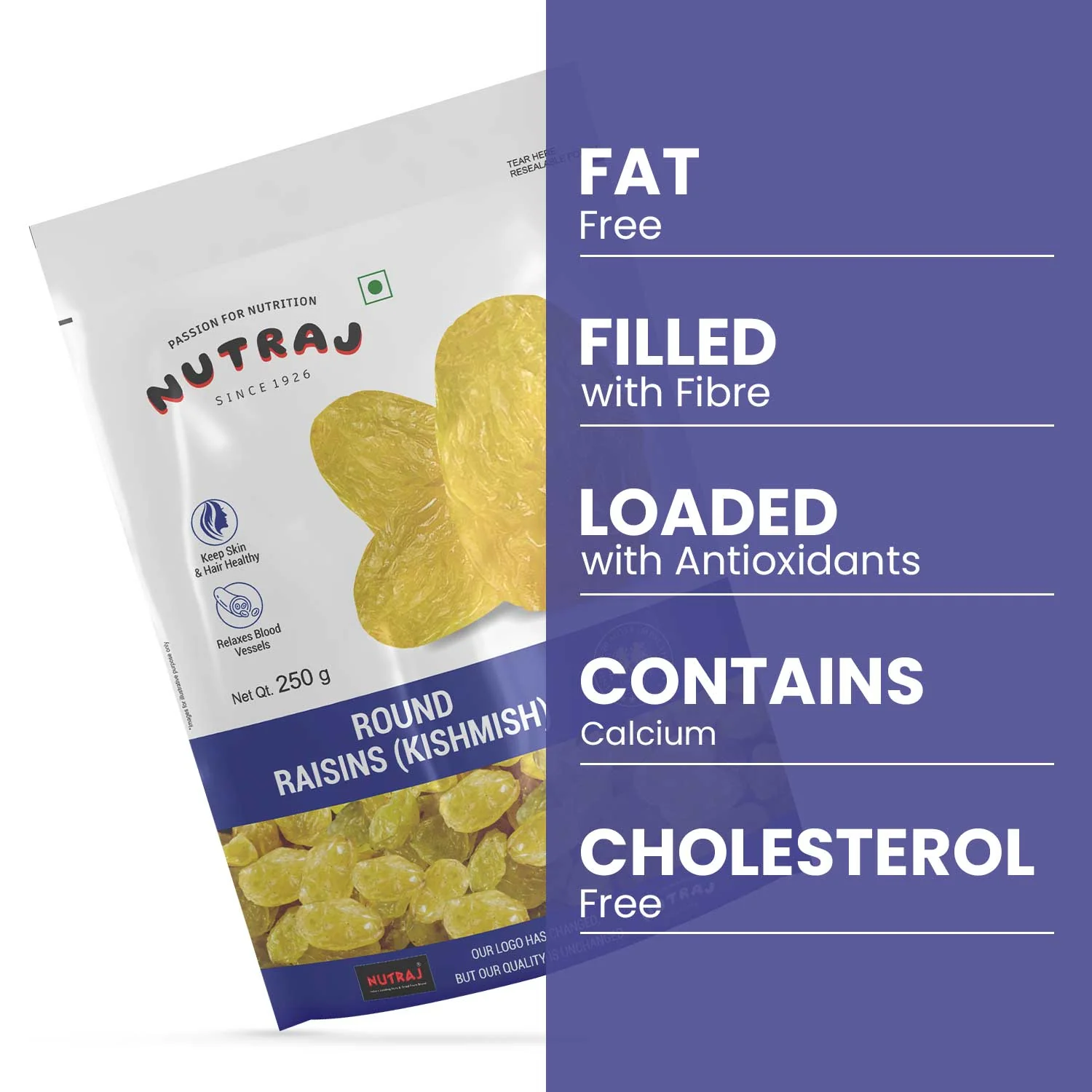 Nutraj Round Raisins 250gm (kishmish/kismis) - Image 4