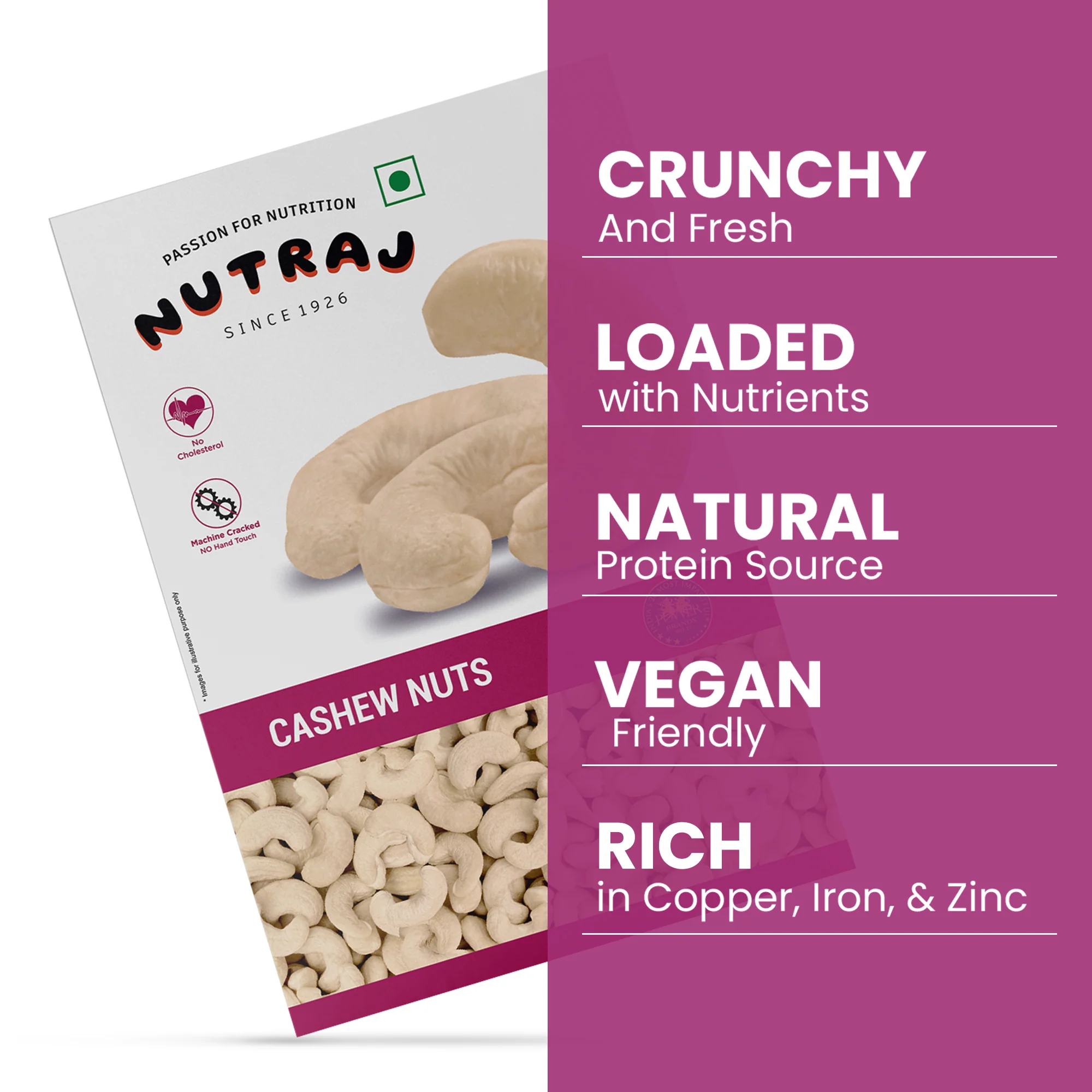 Nutraj Signature Cashew Nuts 200gm (W240) - Image 4